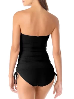 Anne Cole Twist Front Bandeaukini Swim Top -Swimwear Specialty Store 21MT25001Blackback