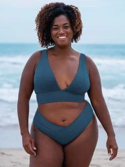 Maaji Paradise Longline Triangle Bikini Top 8 Maaji Paradise Longline Triangle Bikini Top -Swimwear Specialty Store 3314STR603ParadiseLonglineTriangleBikini3400SCC602MidRiseCheekyBriefBluejayFrontEditedLifestyle