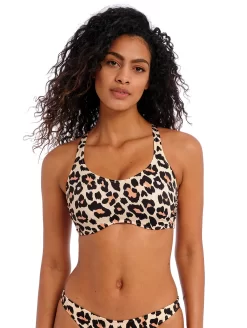 Freya Animal Instinct Bikini Top -Swimwear Specialty Store AS203914BikiniTopNaturalFront