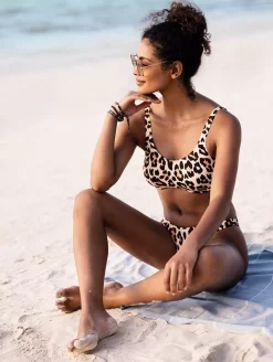 Freya Animal Instinct High Leg Swim Brief -Swimwear Specialty Store AS203914BikiniTopNaturalFrontLifestyle2 f7f7fcf4 aa15 4983 b97b d7dc638d1dfe