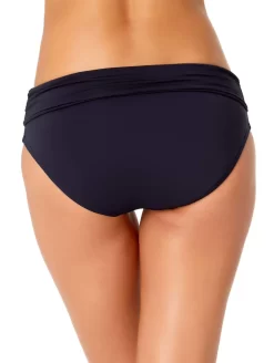 Anne Cole Shirred Hi-Low Swim Bottom -Swimwear Specialty Store AnneColeHi LowSwimBottomMYMB36001NavyBackAlt