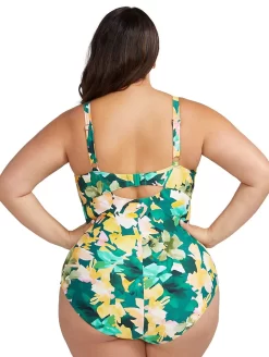 Artesands Cezanne One Piece Swimsuit -Swimwear Specialty Store ArteSandsCezanneOnePieceSwimsuitAT1763NAGreenFloralBack