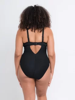 Curvy Kate Twist And Shout Non Wire One Piece Swimsuit -Swimwear Specialty Store CS024606NonWireOnePieceSwimsuitBlackBackEdited
