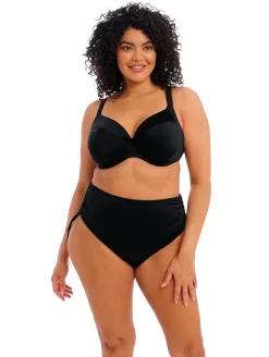 Elomi Plain Sailing Plunge Bikini Top -Swimwear Specialty Store ES7284ElomiPlainSailingPlungeTopES7287AdjustableBikiniBriefBlackFrontEdit b7442b0f e48b 4077 bb4e a0e48f068920