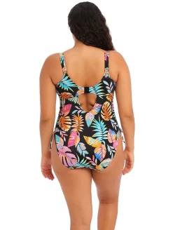 Elomi Tropical Falls Non Wire One Piece Swimsuit -Swimwear Specialty Store ES801543ElomiTropicalFallsNonWireOnePieceBlackBackEdited