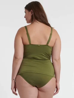 Everyday Sunday Plus Size Tankini Top -Swimwear Specialty Store EverydaySundayPlusSizeTankiniTopESBEAW00967DuckGreenBack