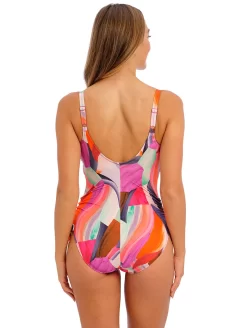 Fantasie Aguada Beach Twist Front One Piece Swimsuit -Swimwear Specialty Store FantasieAguadaBeachOnePieceSwimsuitSunriseFS502931Back