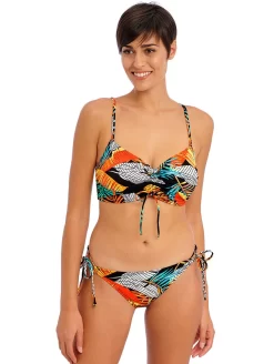 Freya Samba Nights Bralette Bikini Top -Swimwear Specialty Store FreyaSambaNightsBraletteBikiniTopAS20414TieSideBikiniBriefAS20475MultiLeavesSet