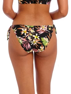 Freya Savana Sunset Tie Side Bikini Brief -Swimwear Specialty Store FreyaSavannaSunsetTieSideBikiniBriefAS204175BlackMultiFloralBack