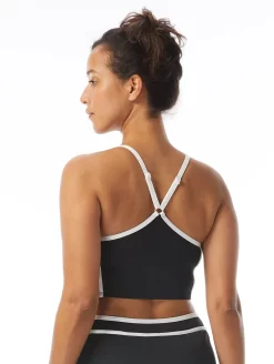 Beach House Racerback Crop Top -Swimwear Specialty Store H22712RacerbackCropBlackBackEdit