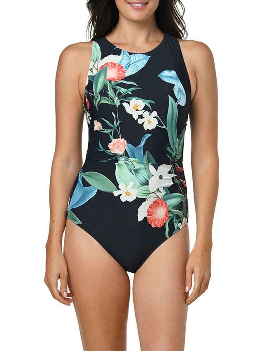 Jantzen Botanical Beauty Farrah High Neck One Piece Swimsuit 3 Jantzen Botanical Beauty Farrah High Neck One Piece Swimsuit - Image 3