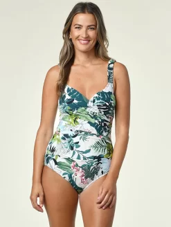 Jantzen Nature Glow Surplice One Piece Swimsuit