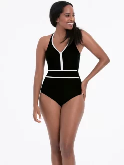 Anita Pure Graphics Cura One Piece Swimsuit -Swimwear Specialty Store M3.7235AnitaPureGraphicsOnePieceBlackFront