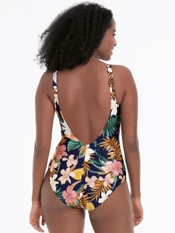Rosa Faia Front Zip One Piece Swimsuit -Swimwear Specialty Store RosaFaiaFrontZipOnePieceSwimsuitDeepLagoonBack