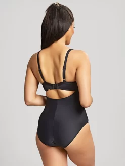 Panache Serenity Moulded Plunge One Piece Swimsuit -Swimwear Specialty Store SW1560PanacheSerenityMouldedPlungeSwimsuitNoirBack