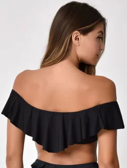 Unique Vintage Ramona Ruffle Swim Top -Swimwear Specialty Store Unique Vintage Ramona Top S 3